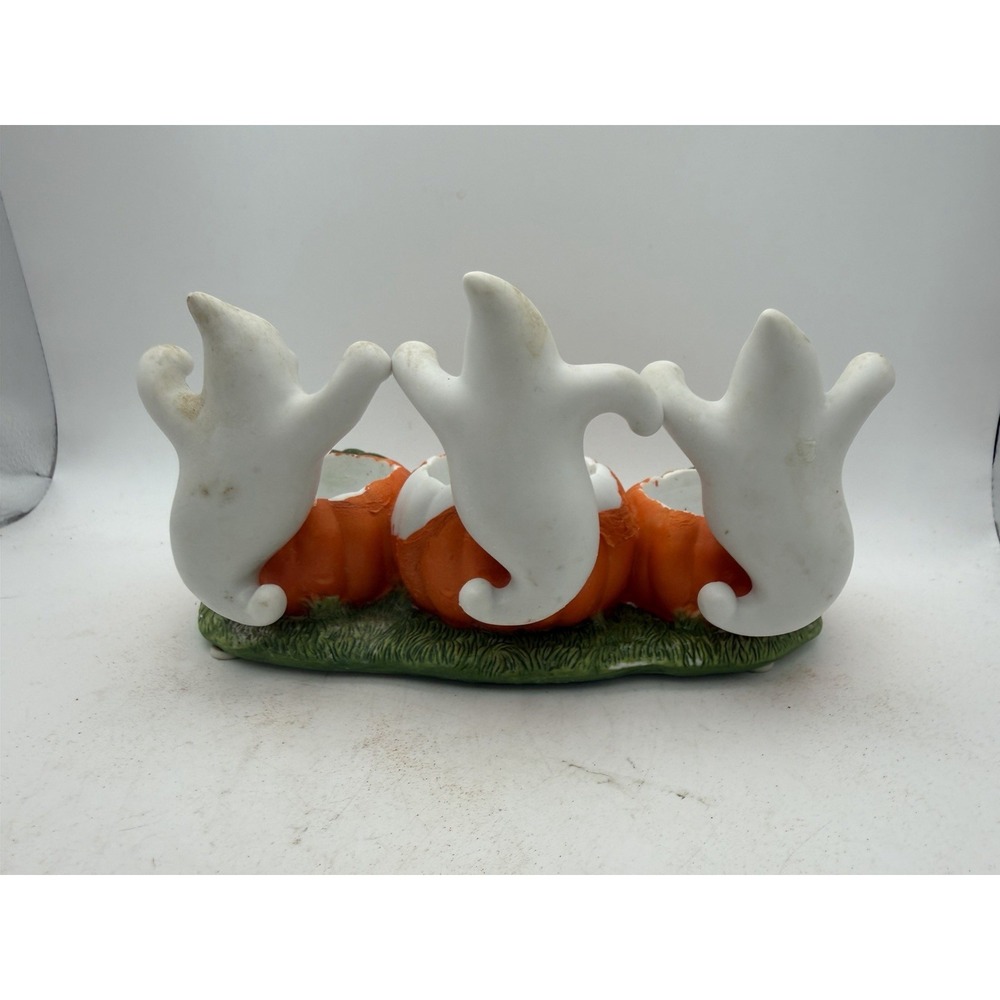 PartyLite Halloween Ghost Pumpkin Trio Tealight Candle Holder Fall Decor - Picture 6 of 10